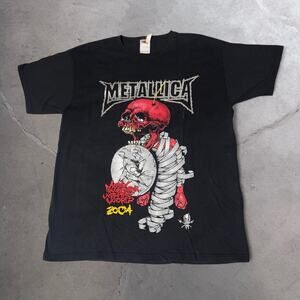 Vintage 2004 Metallica Tour Shirt Madly In Anger With The World Godsmack Large